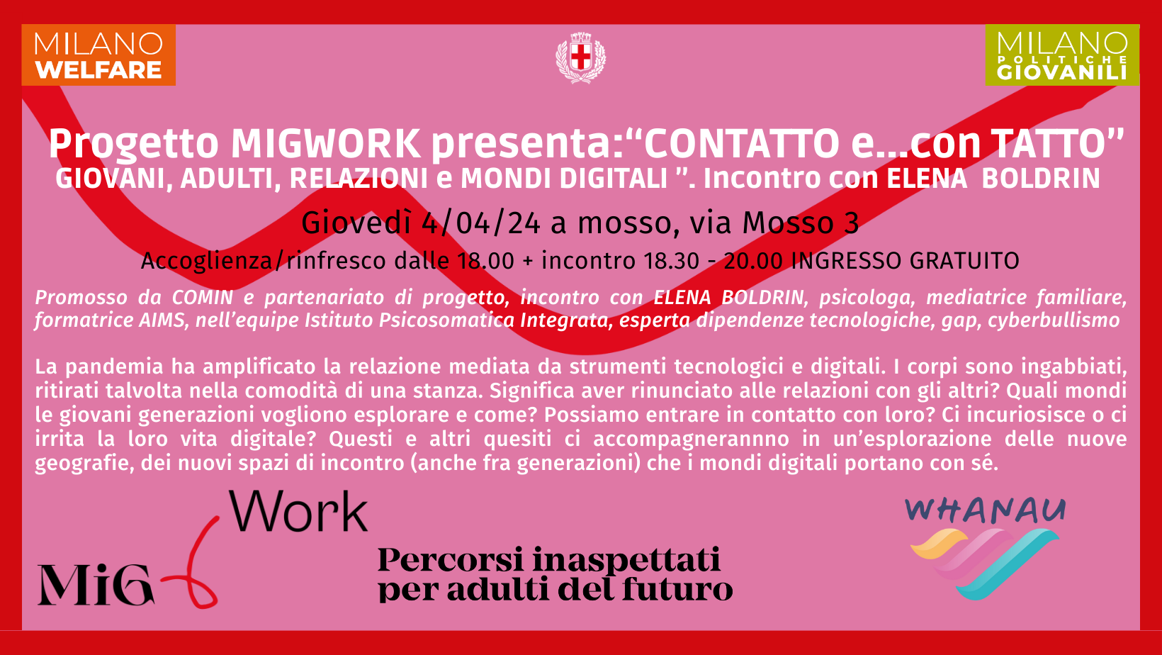 Migwork presenta "Contatto e Con...Tatto" 4apr24