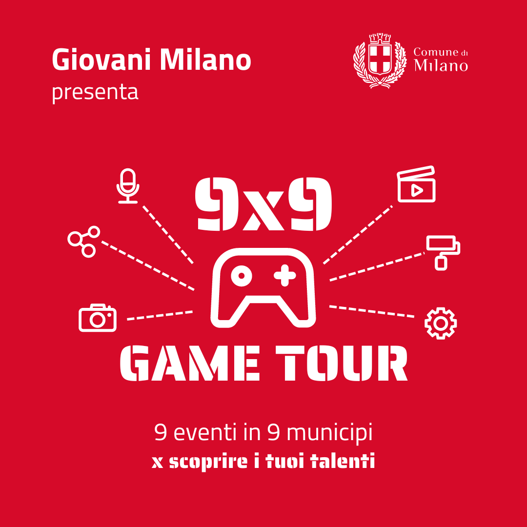 Giovani: "9x9 GAME TOUR" - 9 eventi in 9 municipi
